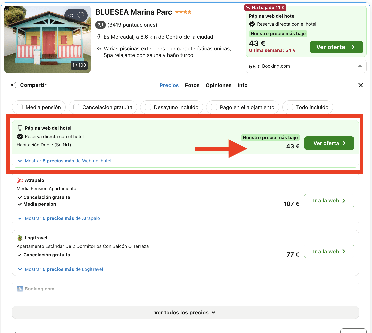 Escapada de última hora a Menorca: hotel 4* por 21€