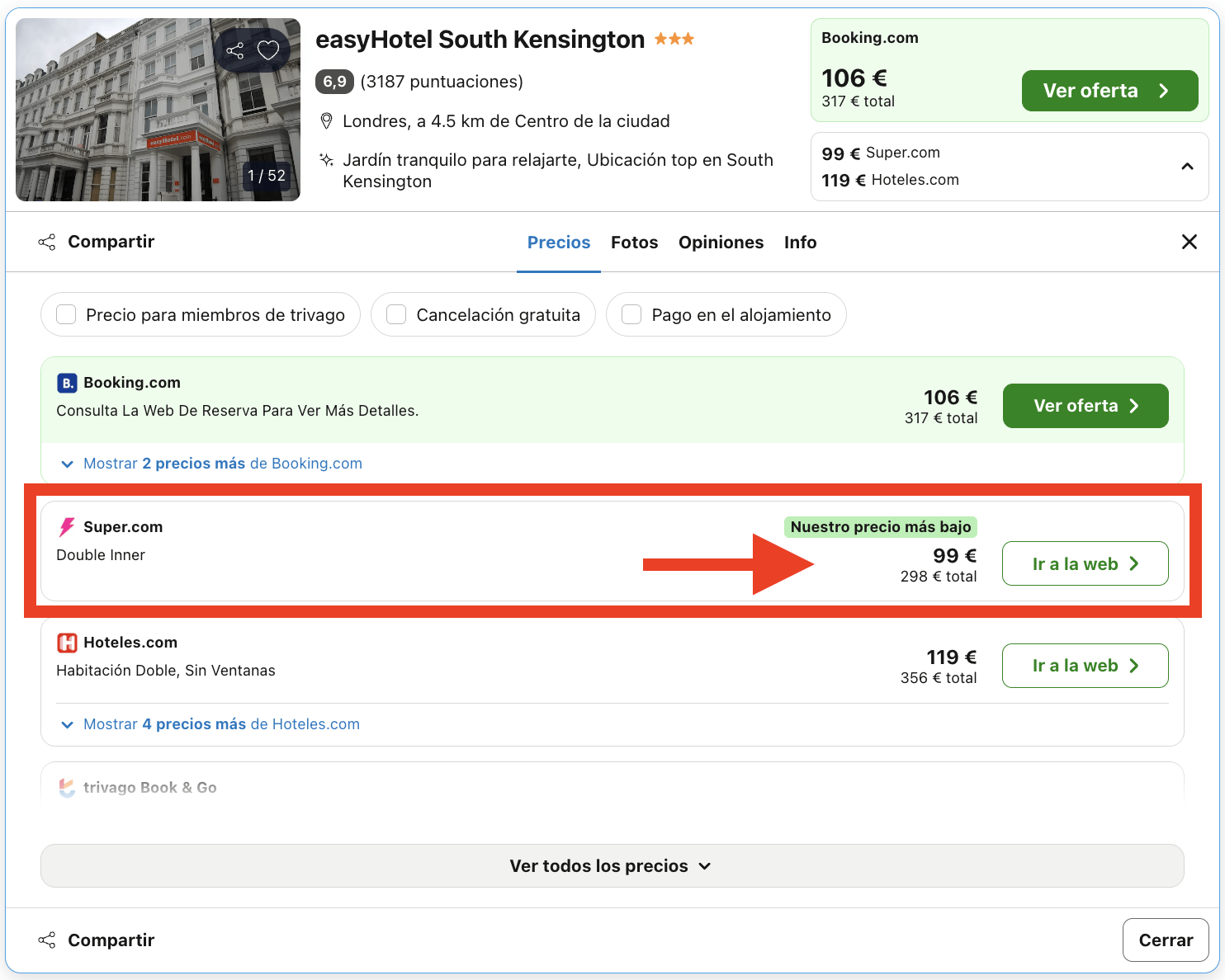 Vuelos a Londres + 3 noches en un hotel en el centro por 183€