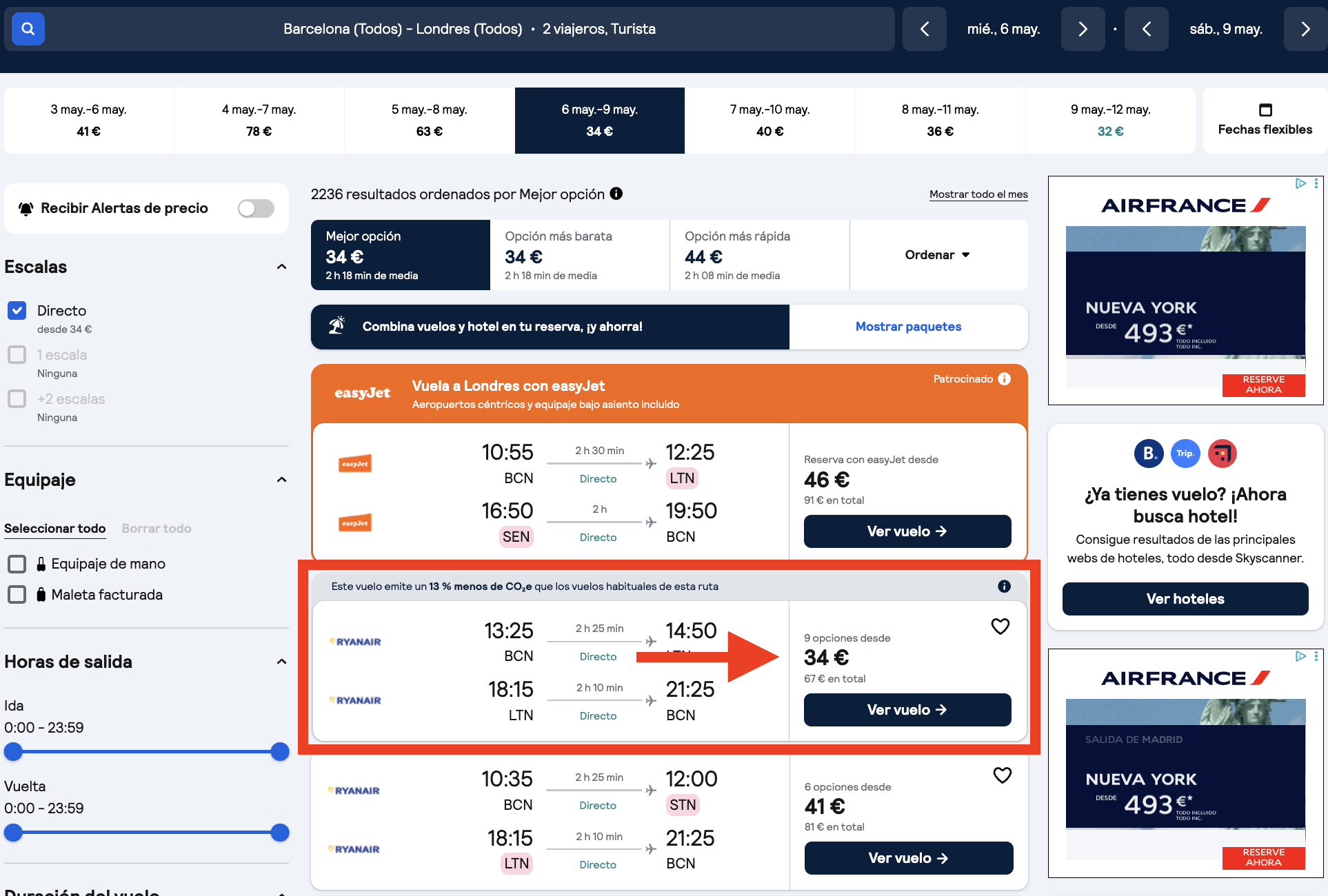 Vuelos a Londres + 3 noches en un hotel en el centro por 183€