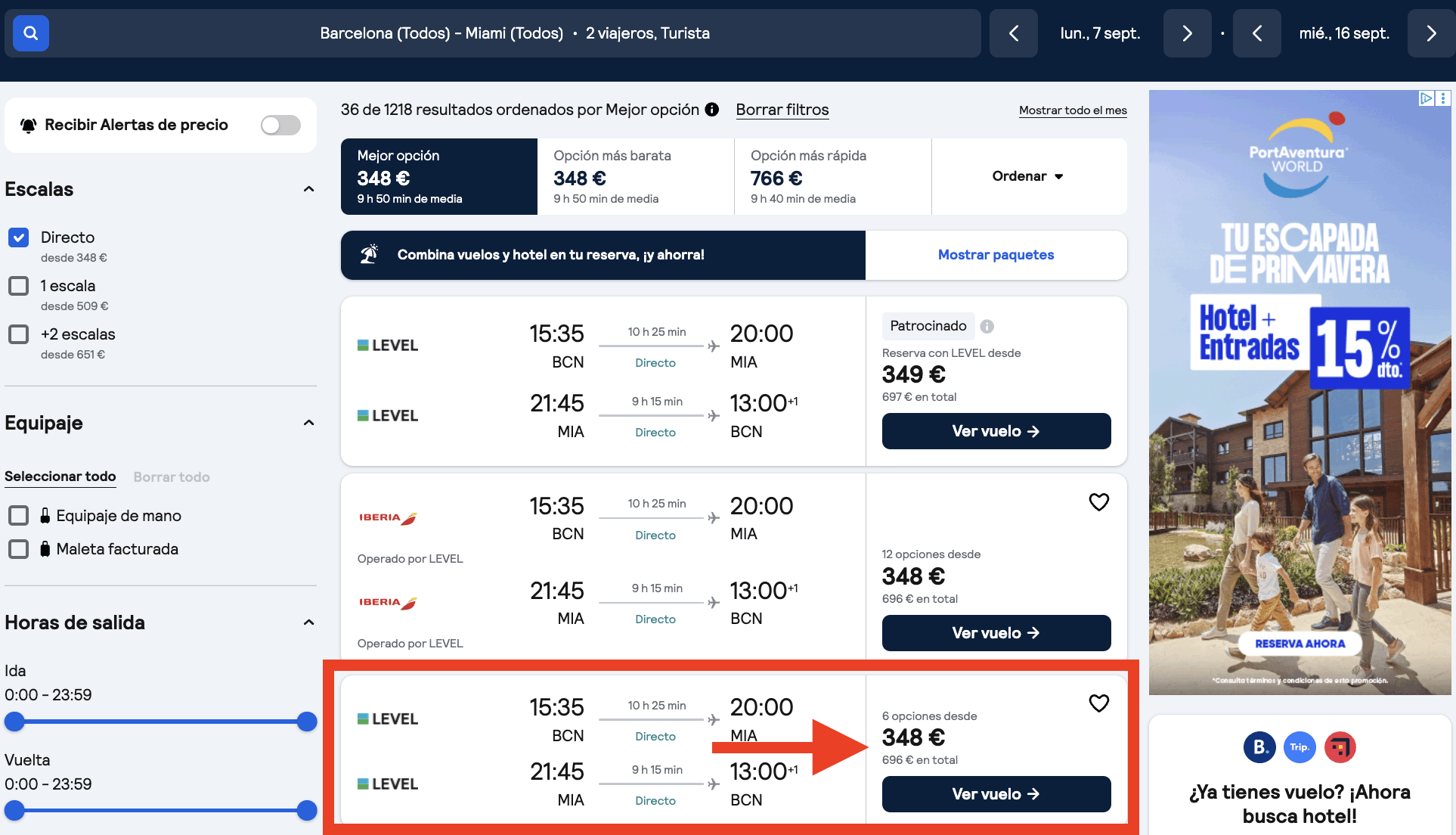 Verano en Miami: vuelos directos por 348€ ida y vuelta