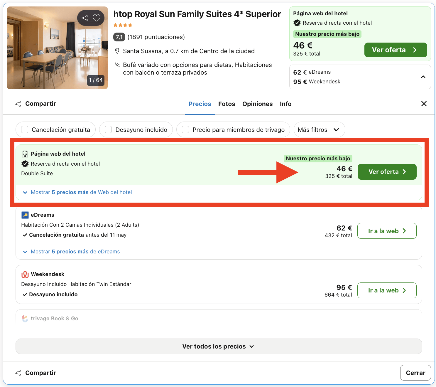 Costa del Maresme: 7 noches en una suite de hotel 4* superior por 162€