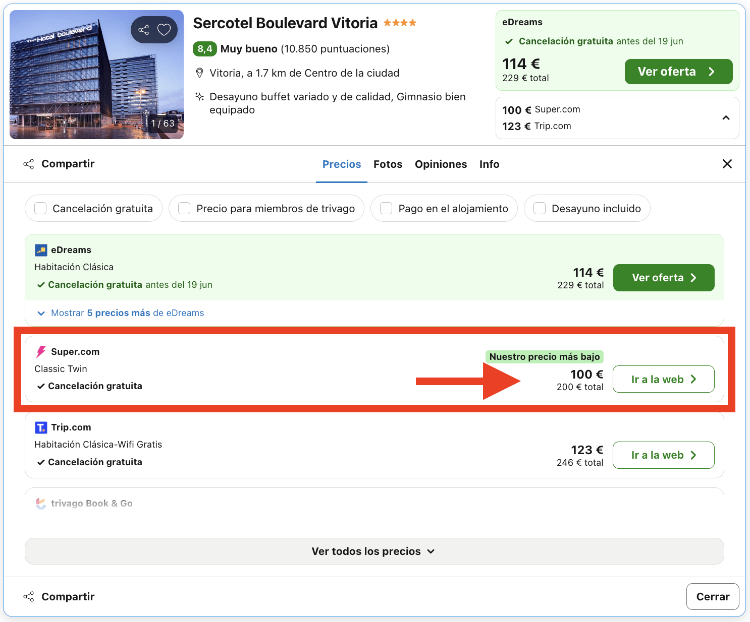 Fin de semana en Vitoria-Gasteiz: hotel NH 4* por 50€