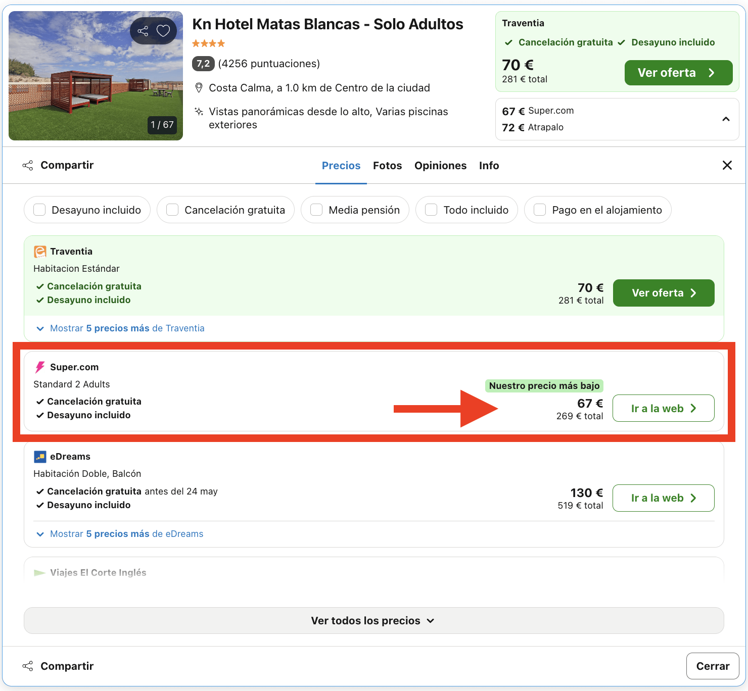 Fuerteventura: hotel 4* para adultos con música en vivo por 49€