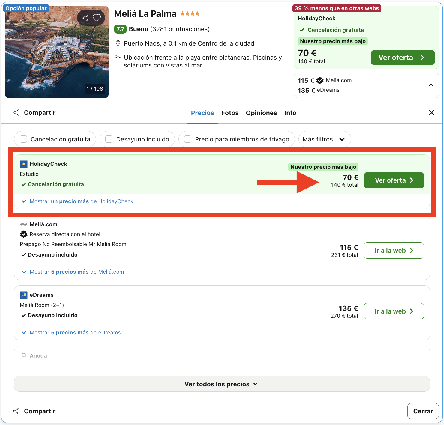 Fin de semana en La Palma: hotel Meliá 4* por 35€