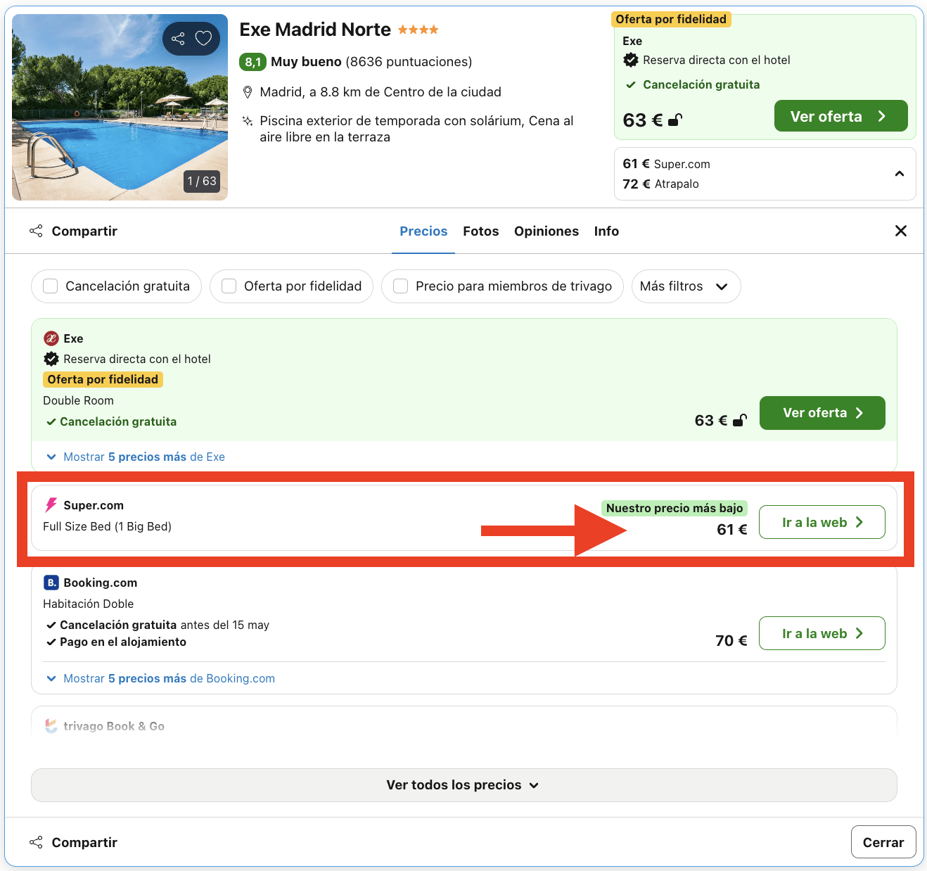 Hotel 4* en Madrid por 30€