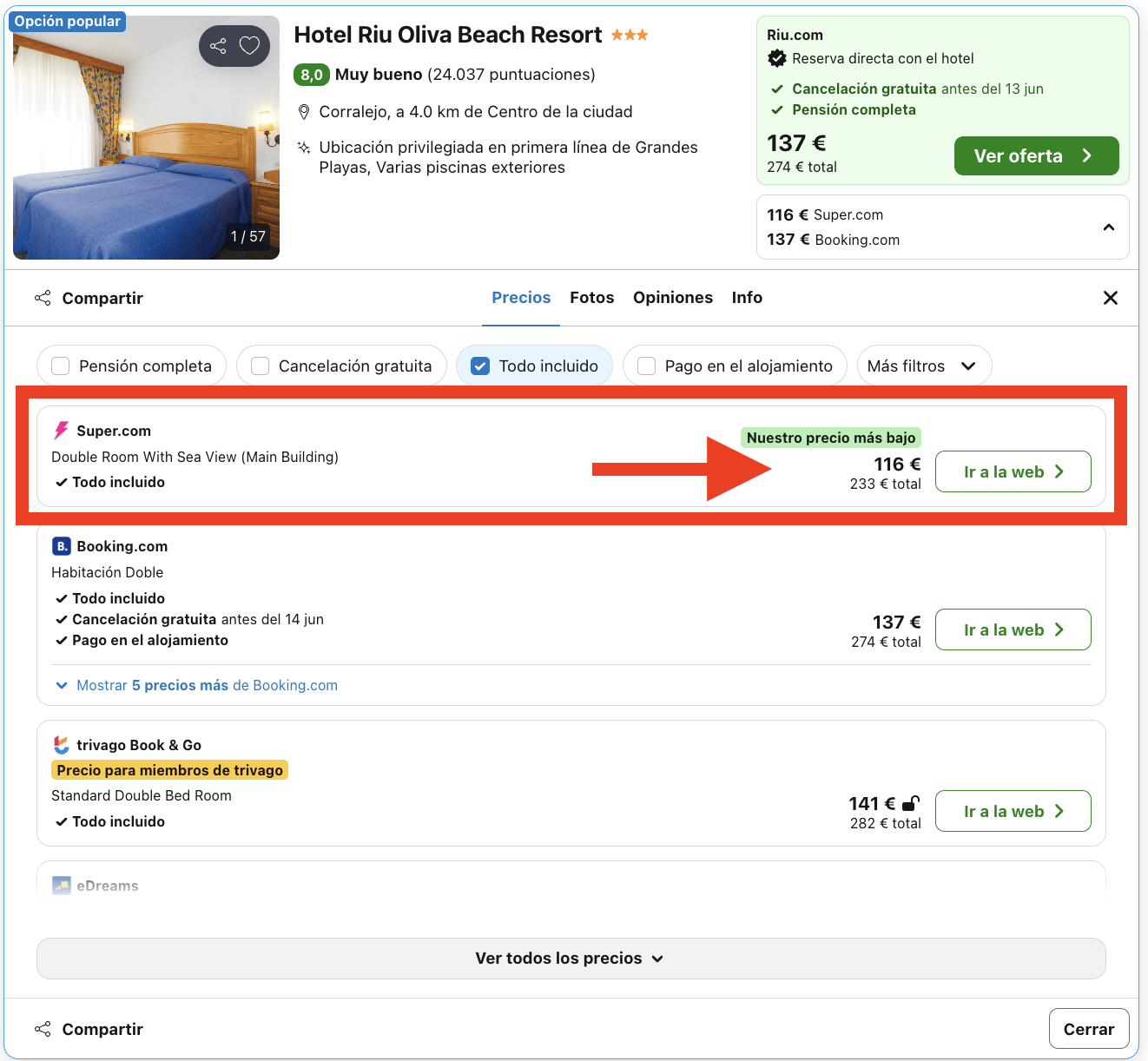 Fuerteventura: fin de semana en un resort Riu con todo incluido por 58€