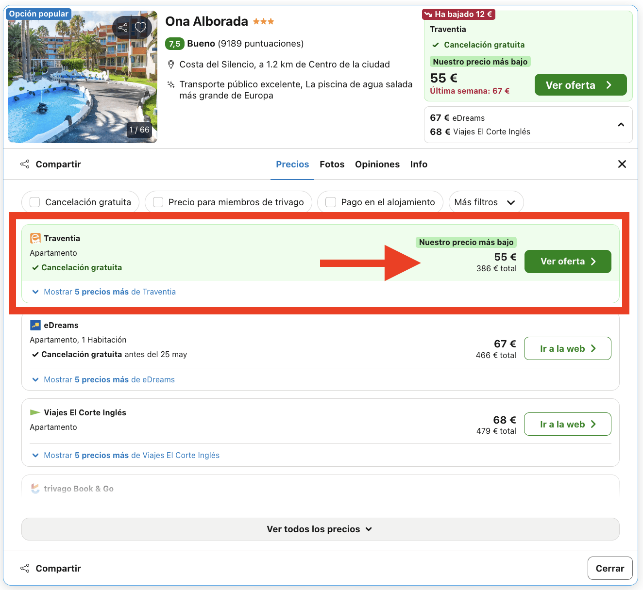 Costa del Silencio (Tenerife): 7 noches en un aparthotel por 193€