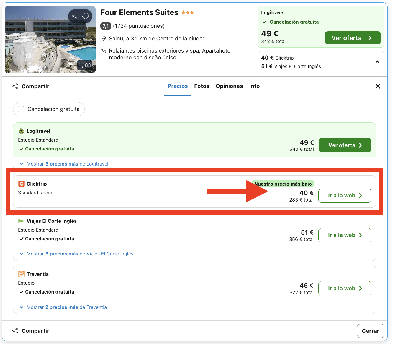 Salou: 7 noches en un aparthotel con piscina por 141€