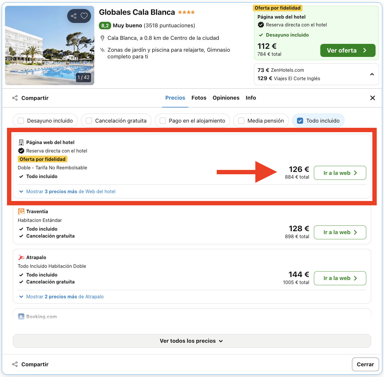 Resort en Menorca con todo incluido por 63€