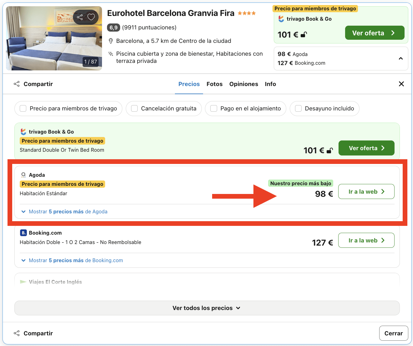 Hotel 4* en Barcelona por 49€