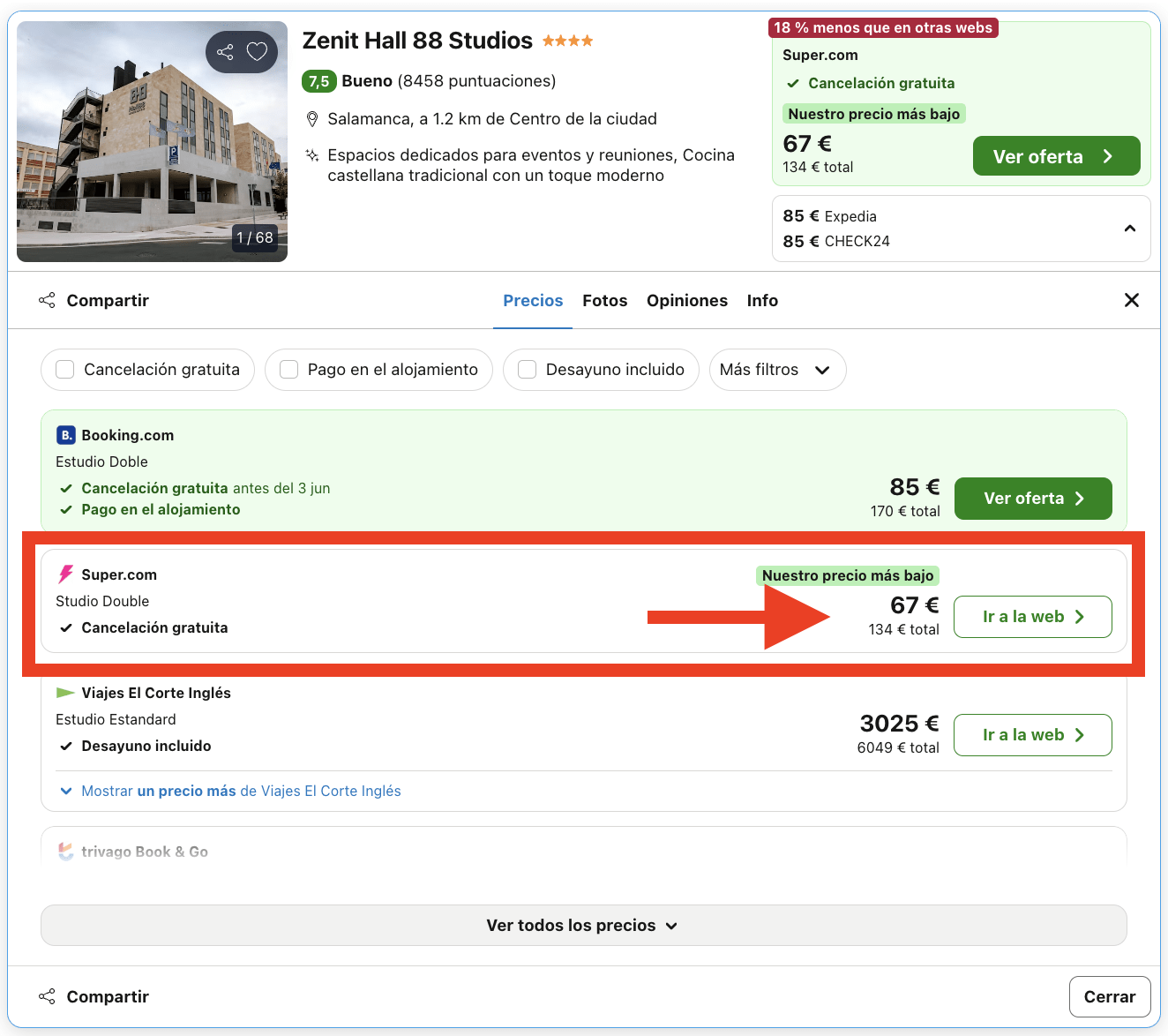 Finde en Salamanca: hotel 4* a 10 minutos a pie del centro histórico por 33€