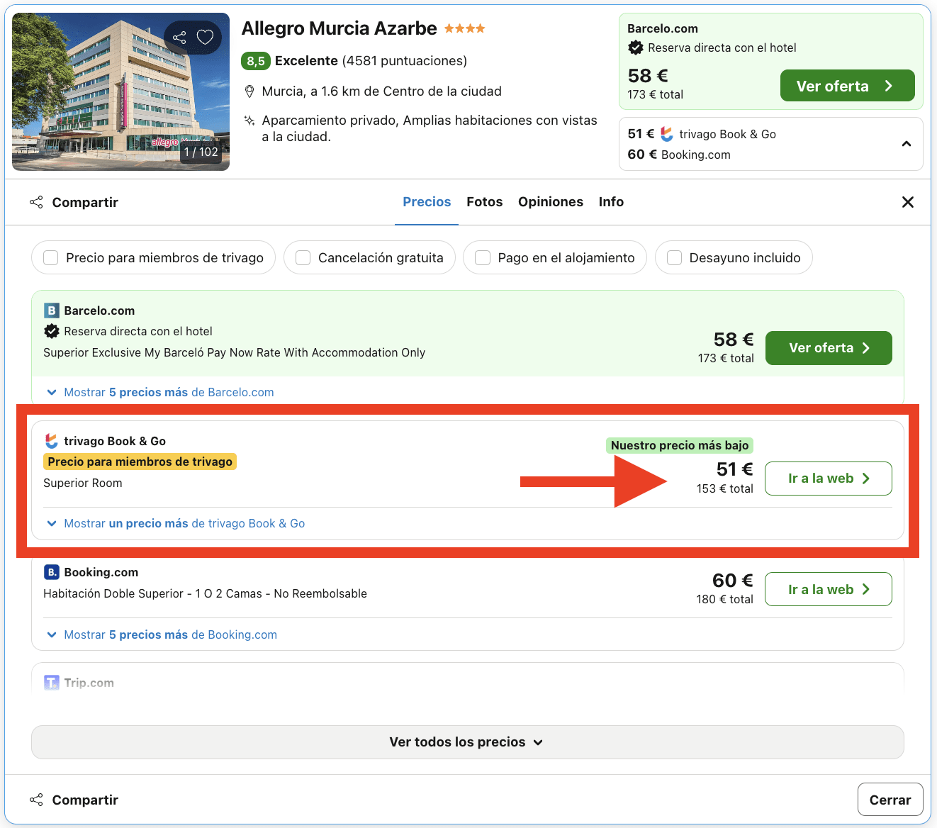 Escapada de última hora en Murcia: hotel 4* por 25€