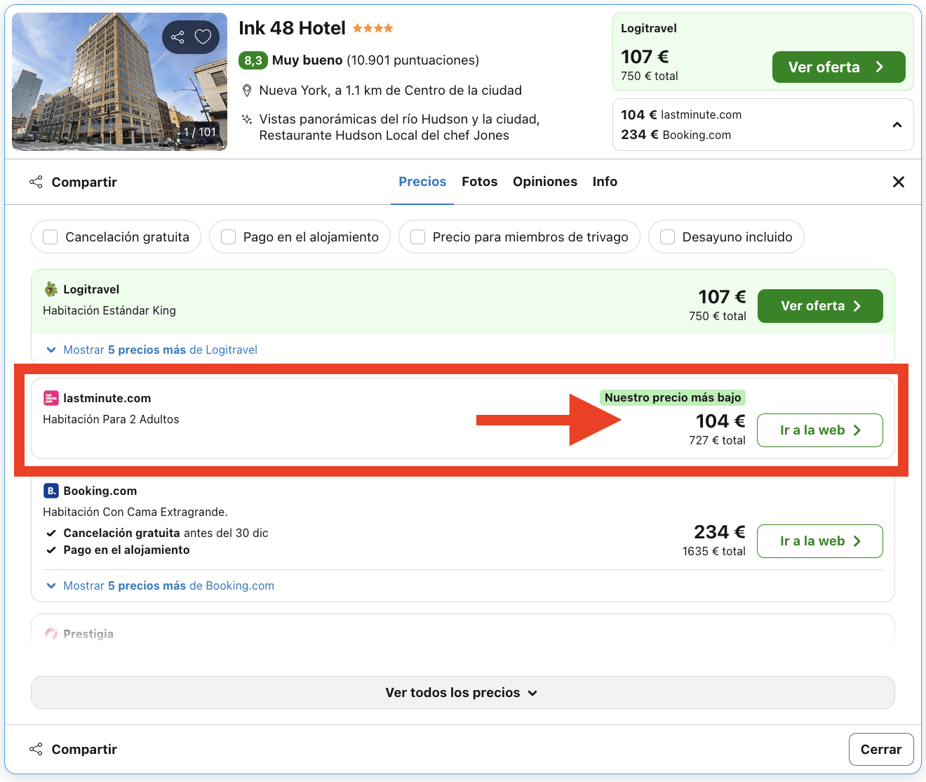 Nueva York: vuelos directos + 7 noches en hotelazo 4* con vistas al río Hudson por 689€