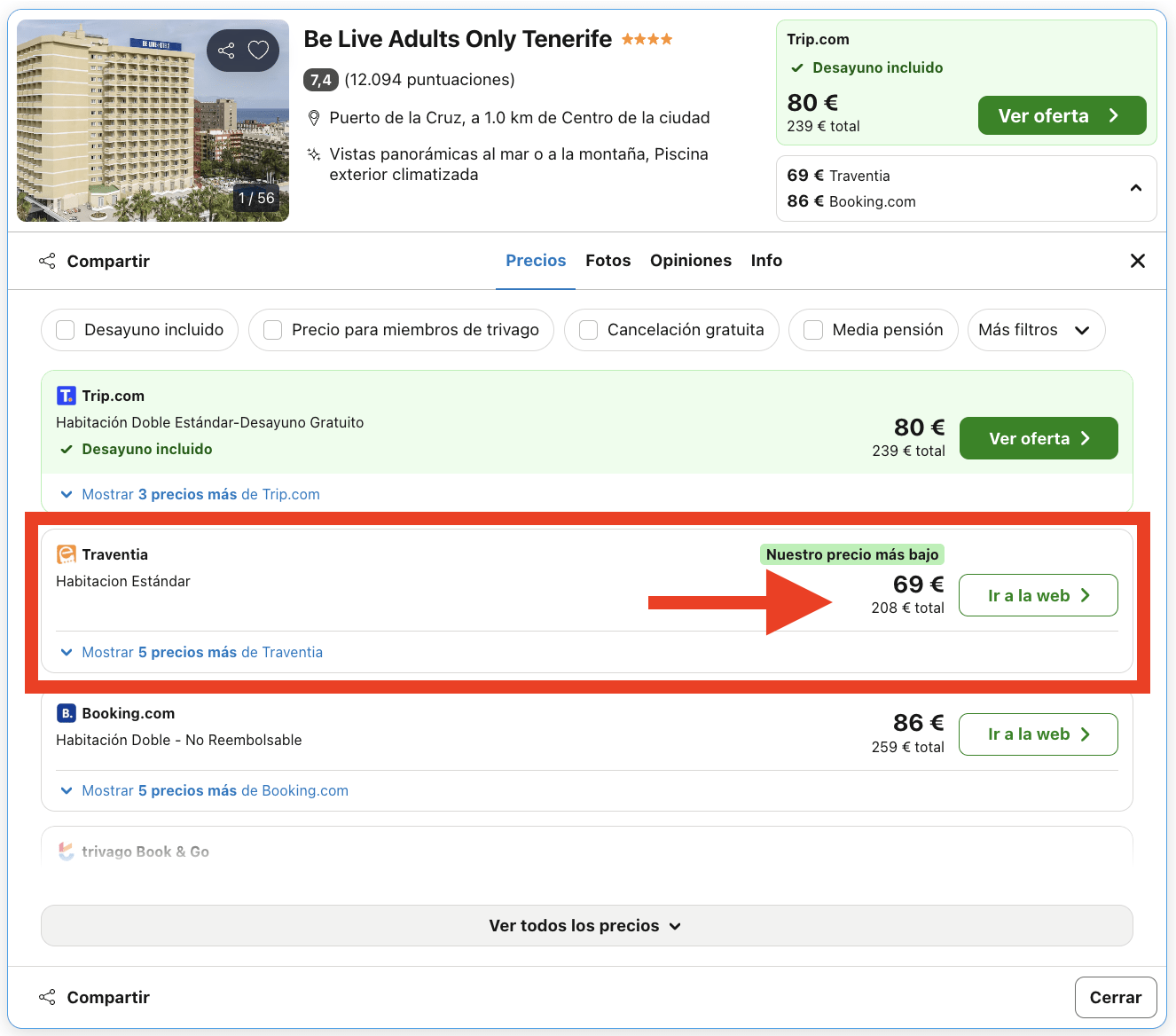 Escapada Adults Only en Tenerife: hotel 4* con vistas por 34€