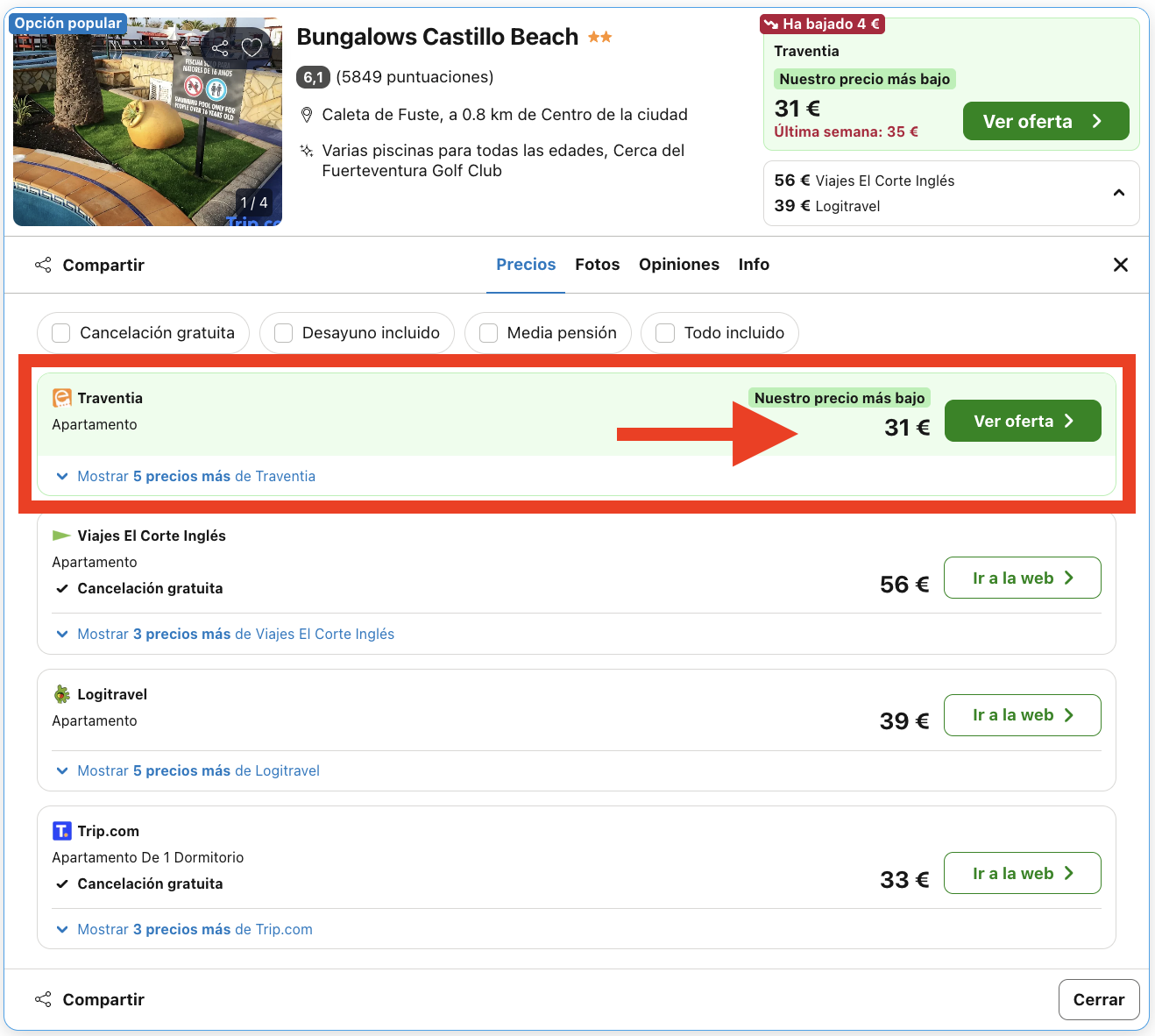 Escapada a Fuerteventura por 15€