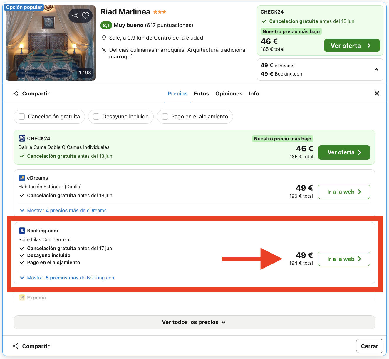 Vuelos a Rabat + 4 noches en un riad con desayuno por 129€