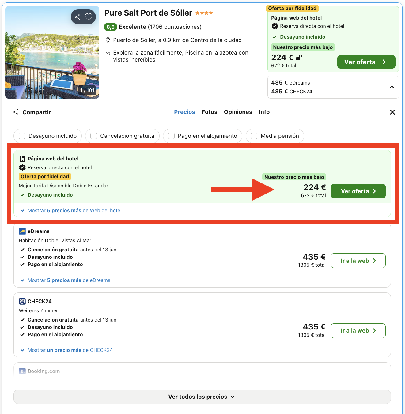 Port de Sóller (Mallorca): exclusivo hotel 4* con desayuno por 112€