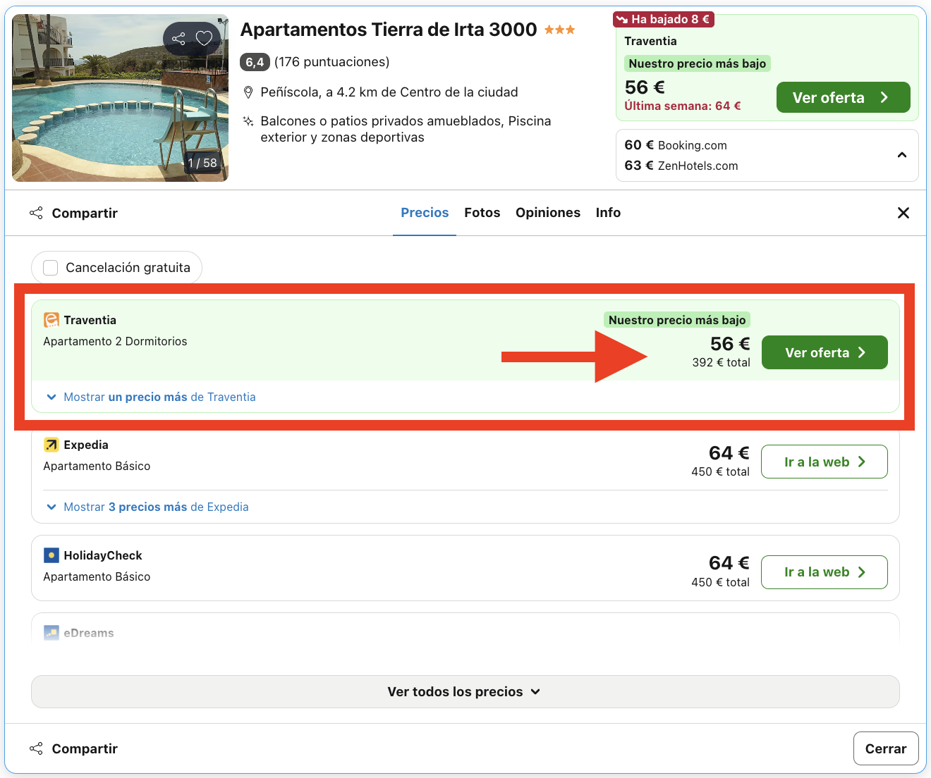 Peñíscola: 7 noches en un aparthotel ideal para los amantes de la naturaleza por 196€