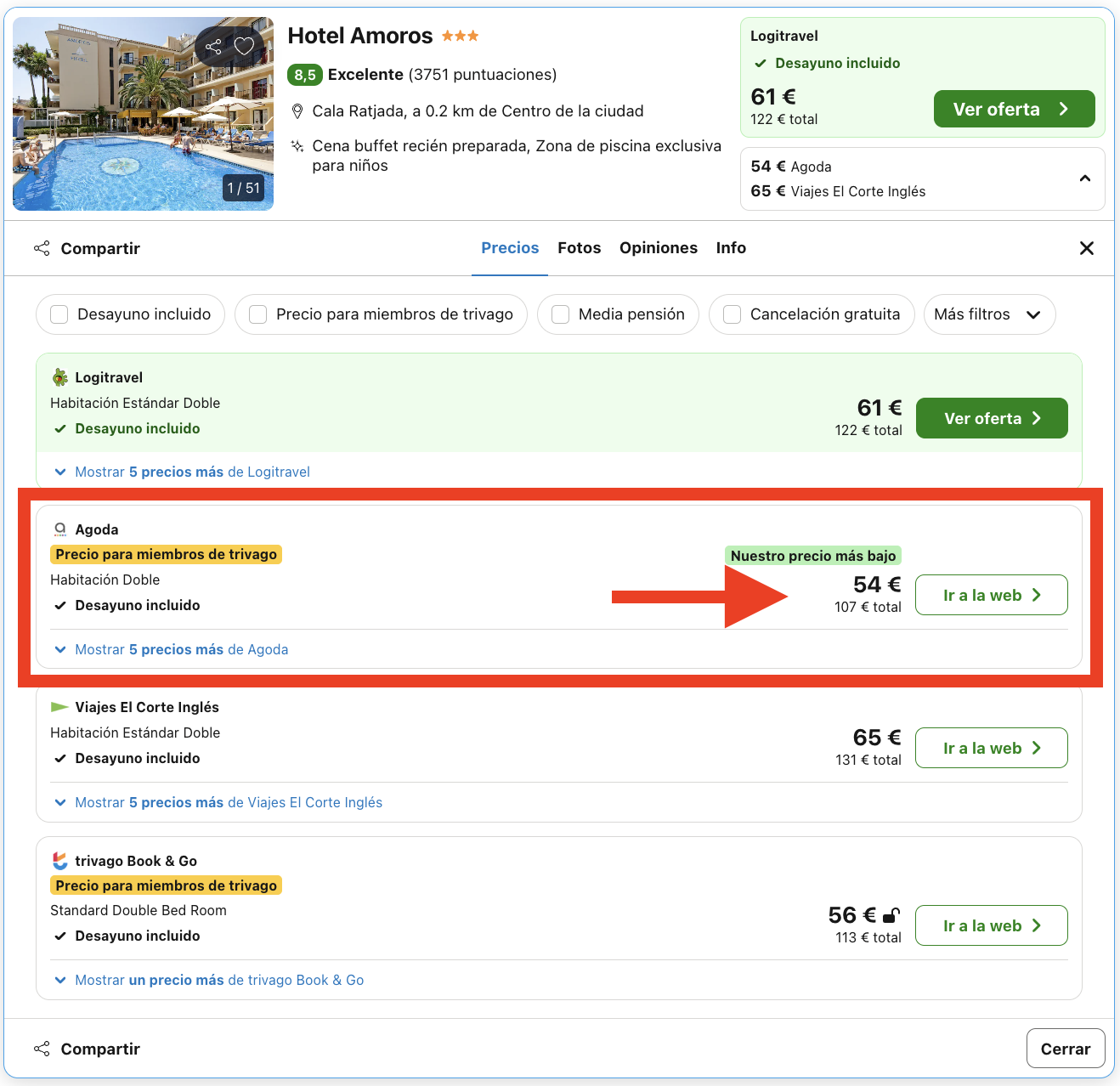 Mallorca: vuelos de ida y vuelta + 2 noches en hotel + desayunos por 85€