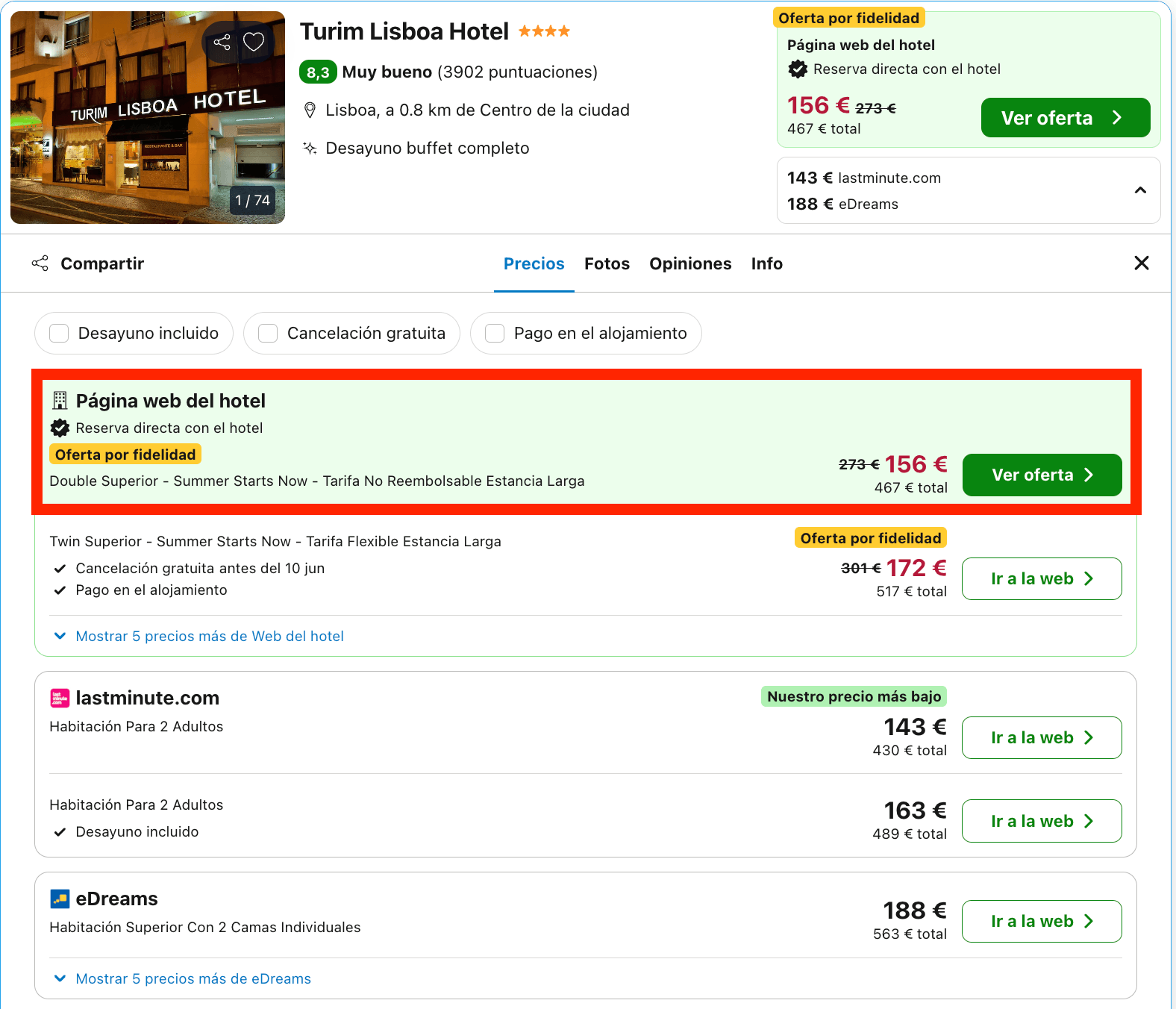 Puente de mayo en Lisboa: elegante hotel 4* desde 78€ p.p./noche
