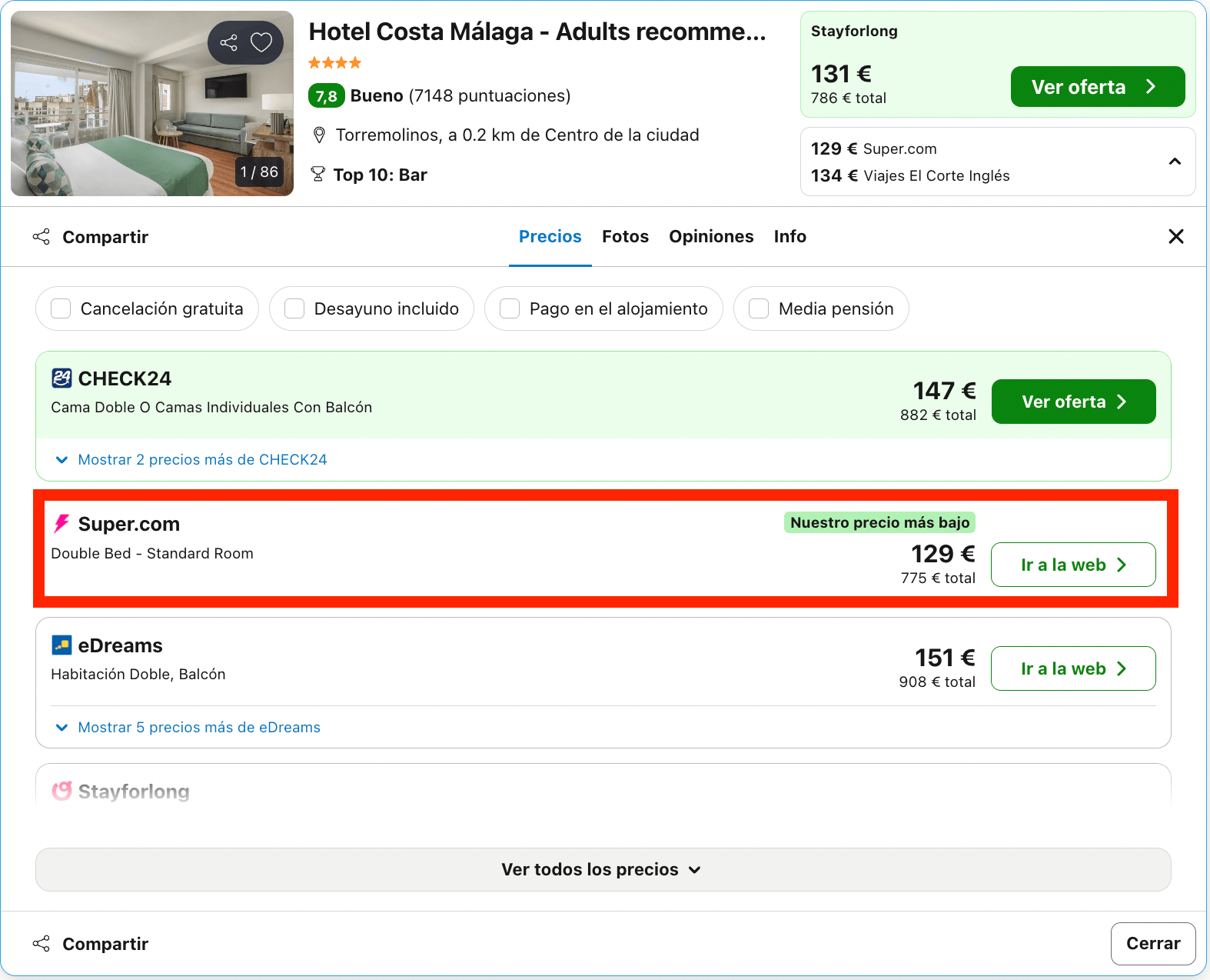 Escapada solo adultos en Torremolinos: moderno hotel 4* desde 64€ p.p./noche