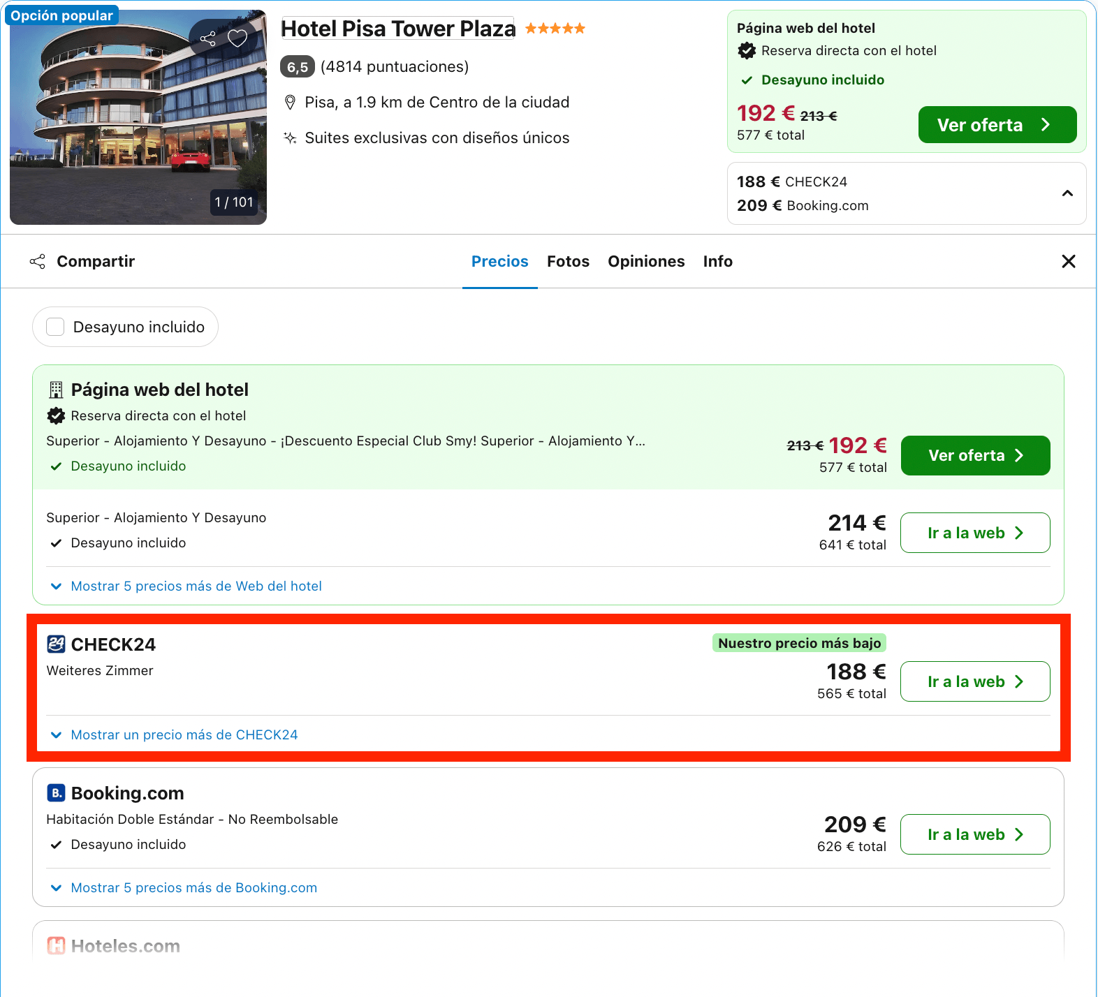 Lujo en Pisa: hotel 5* desde 94€ p.p./noche