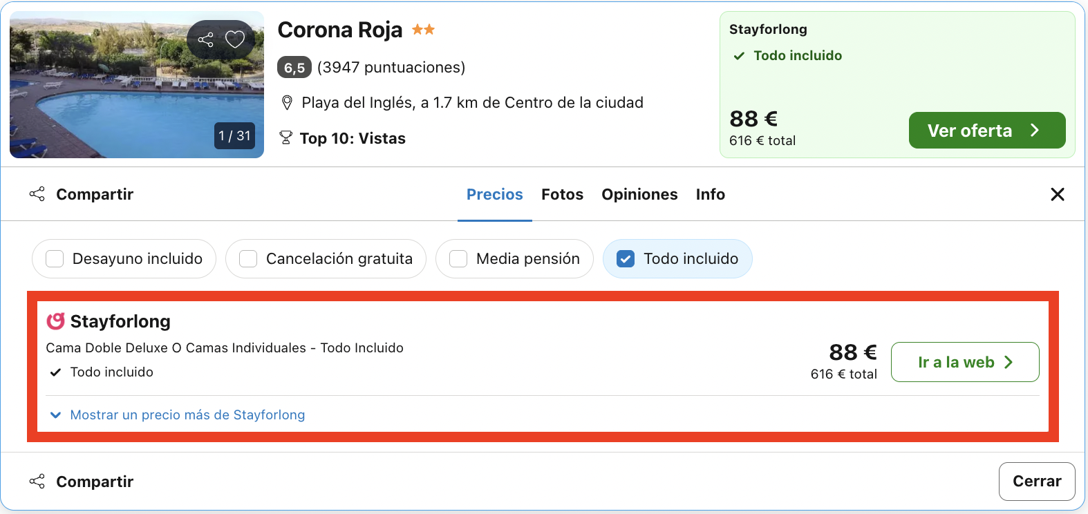 Playa del Inglés: 7 noches en un aparthotel con vistas increíbles y todas las comidas incluidas desde 308€ p.p