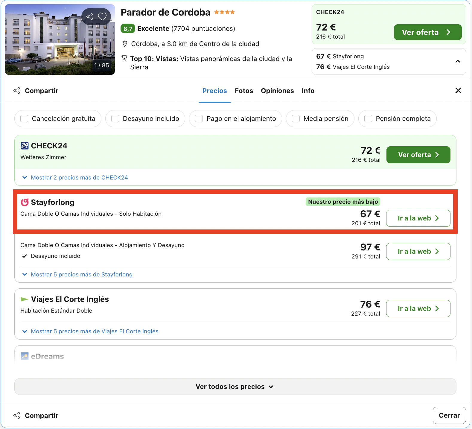 Parador que tiene en su jardín las palmeras más antiguas de Europa desde 33€ p.p./noche