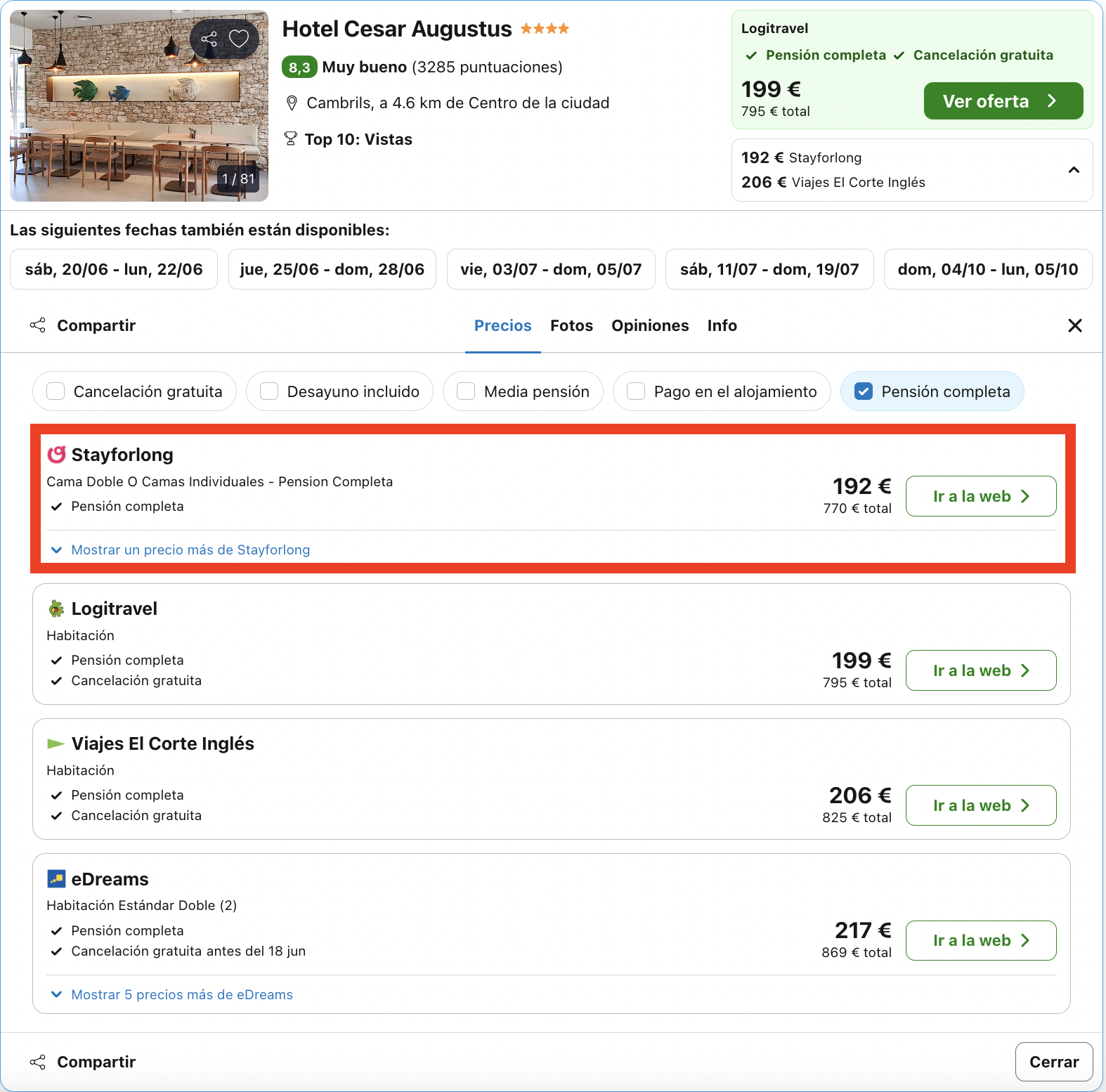 Hotel en primera línea de playa con todas las comidas incluidas por 96€ p.p./noche