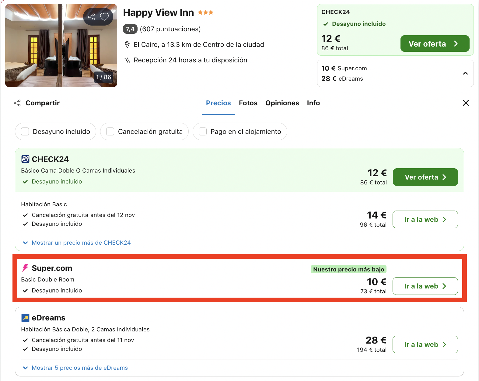 Vuelos directos a El Cairo + 7 noches en un hotel 4* con vistas a las famosas pirámides desde 213€ p.p