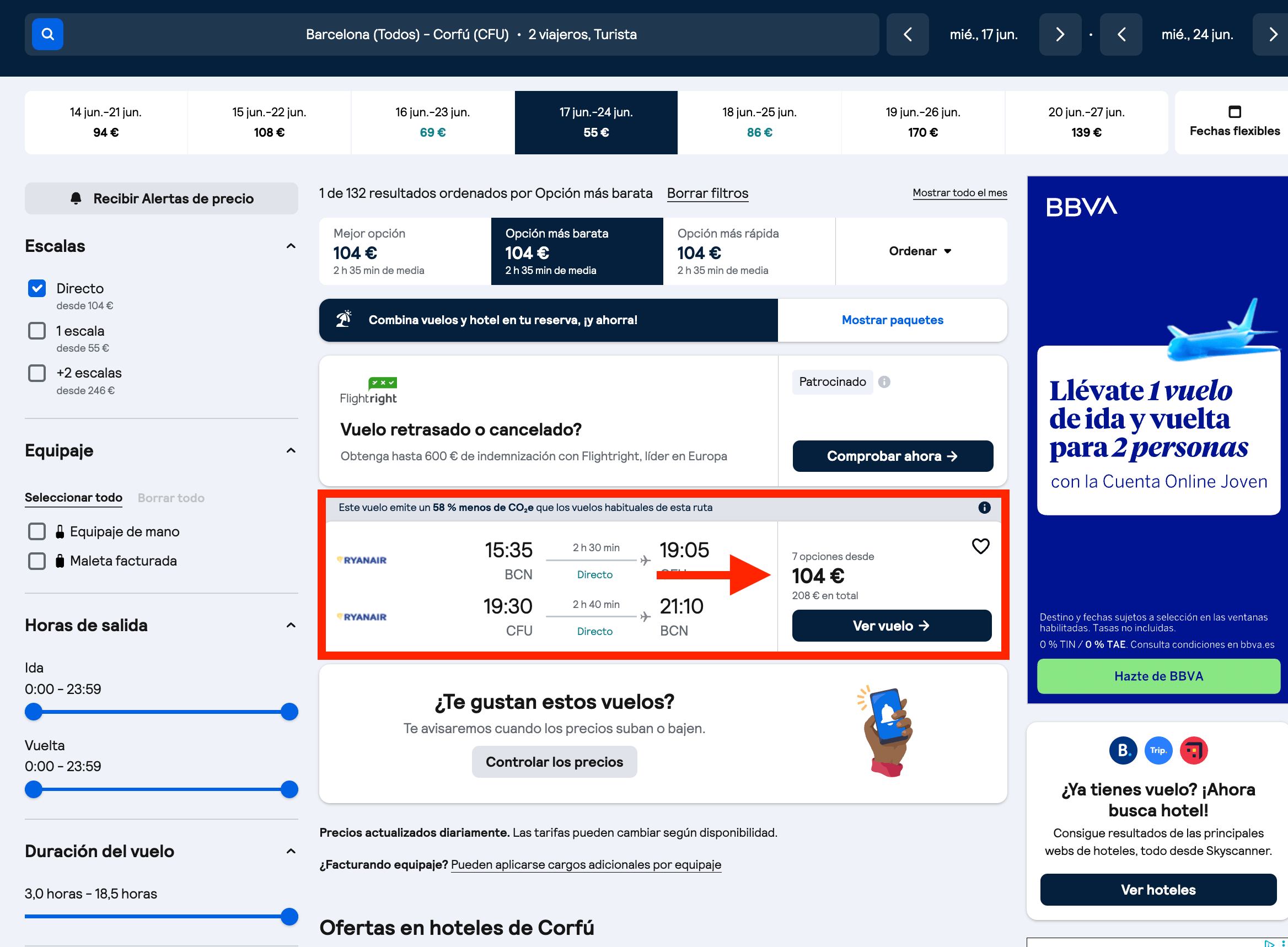 Islas griegas: vuelos a Corfú + 7 noches en un aparthotel frente a la playa desde 366€ p.p.