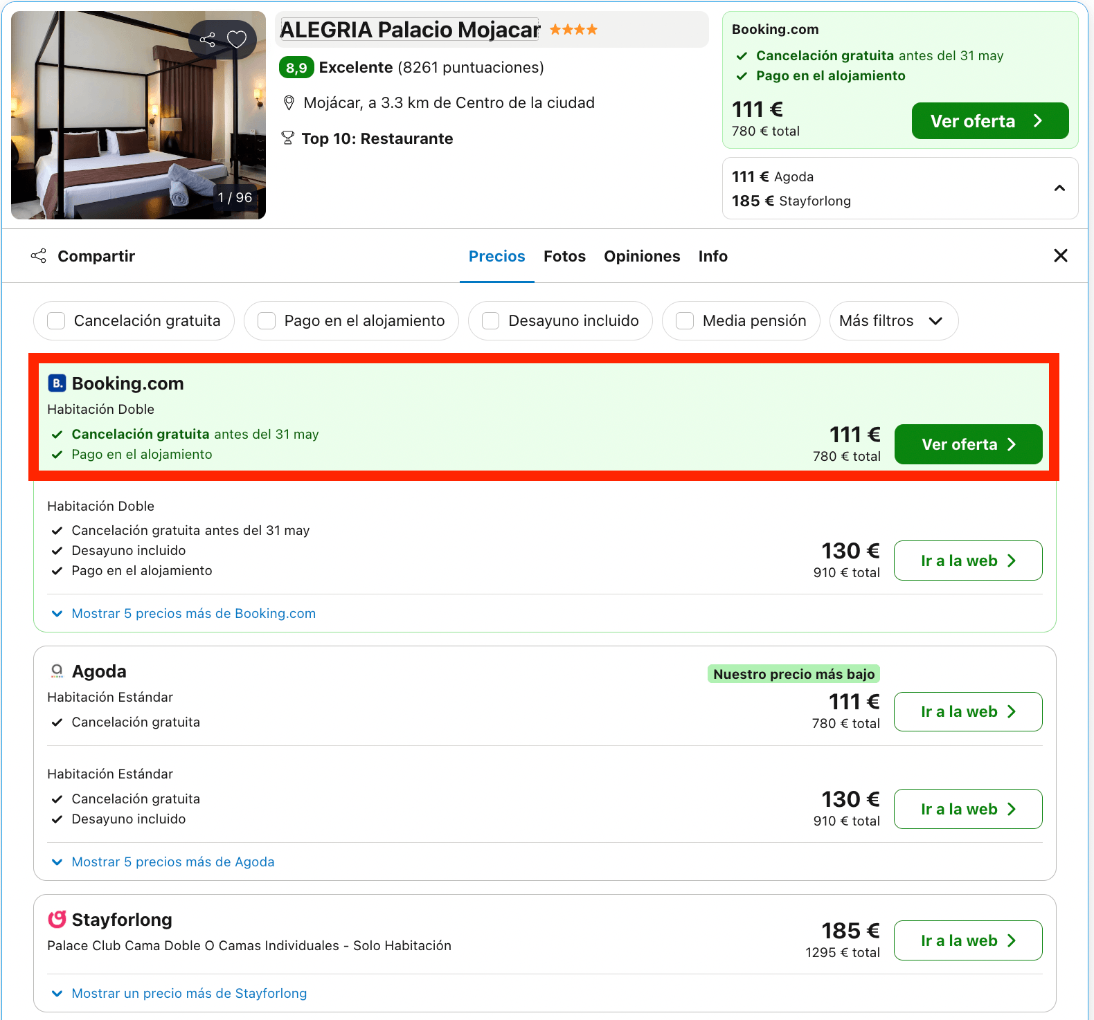 Mojácar: hotelazo 4* solo para adultos con spa y sauna para relajarse desde 55€ p.p./noche