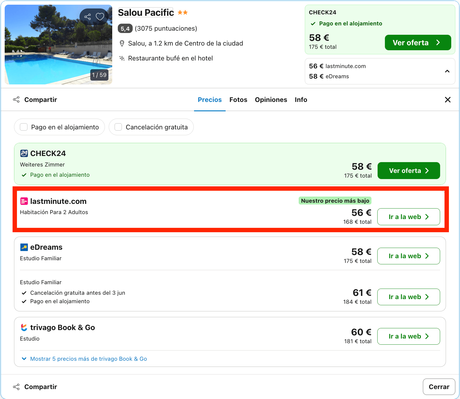 Vacaciones de última hora en Salou: aparthotel desde 28€ p.p./noche