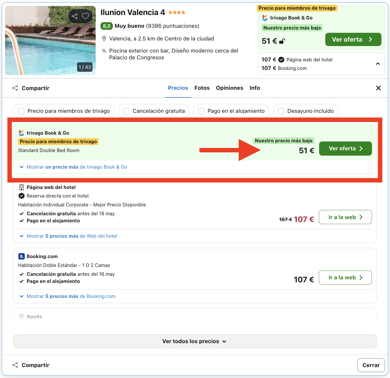 Hotel 4* en Valencia por 25€