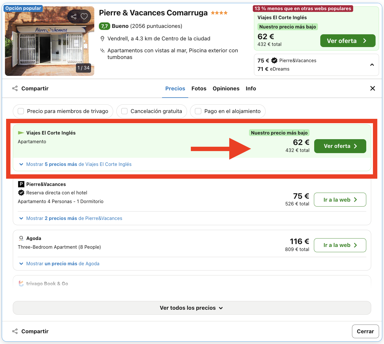 Verano en la Costa Dorada: 7 noches en un aparthotel 4* por 216€