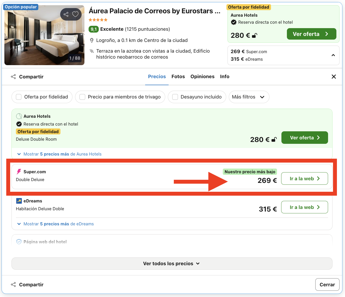 Logroño: hotel boutique 5* en el centro por 134€