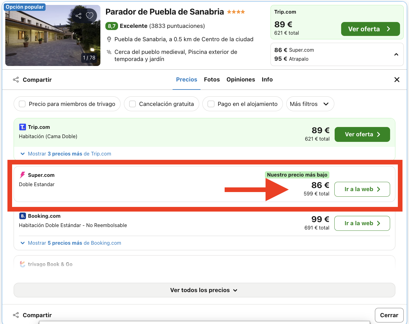 Encantador Parador en una villa medieval por 43€