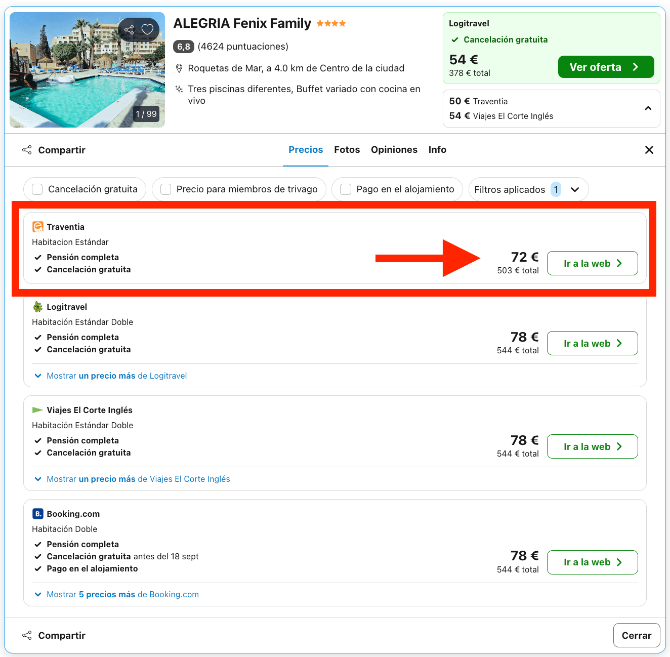 Roquetas de Mar: resort 4* con desayuno, almuerzo y cena por 36€
