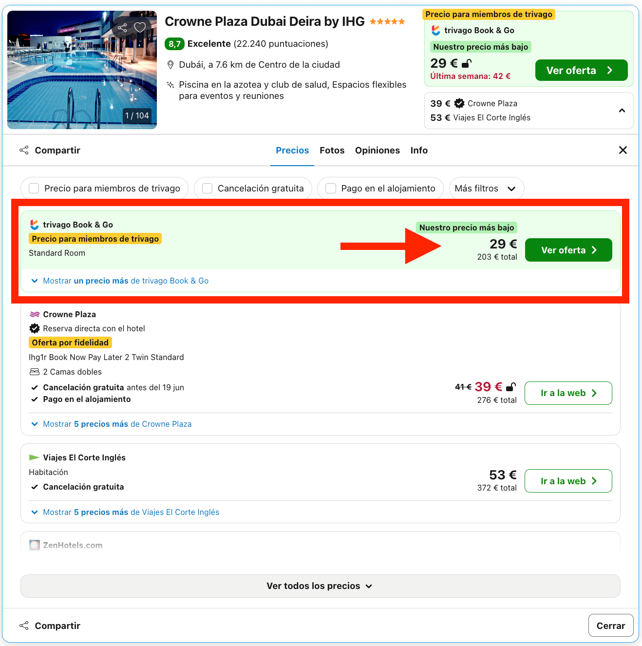 Escapada de lujo a Dubái: hotel 5* por 14€