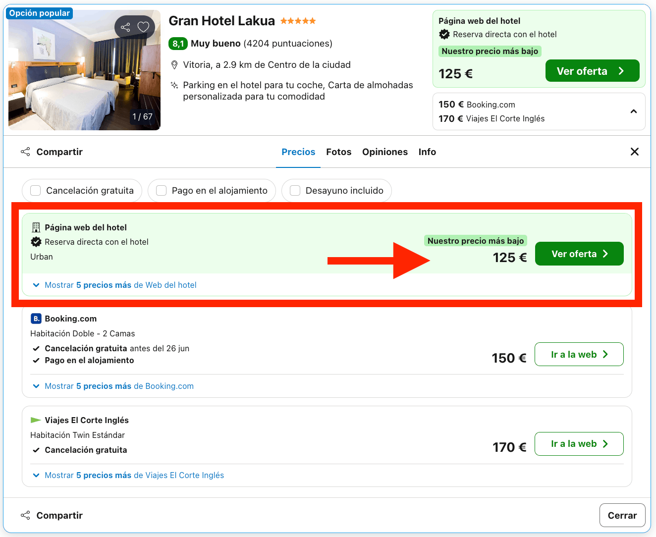 Escapada de lujo en Vitoria-Gasteiz: hotel 5* por 62€