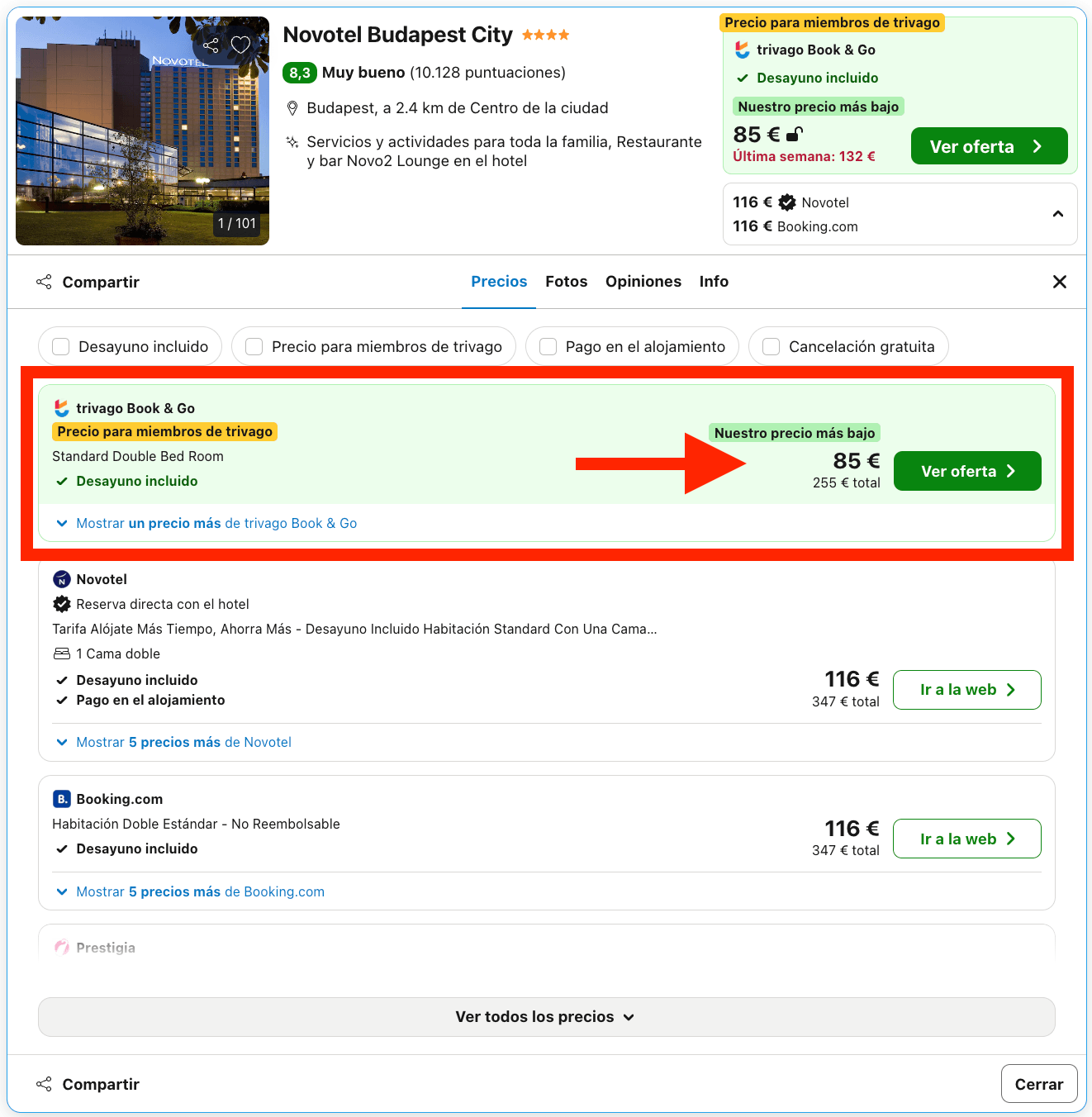 Budapest: vuelos + 3 noches en Novotel 4* por 177€