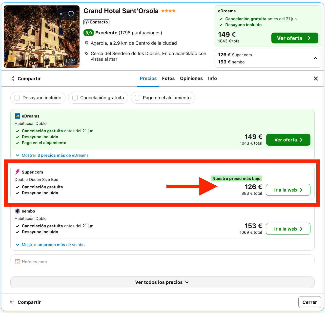Verano en la Costa Amalfitana (Italia): hotel 4* con vistas increíbles desde 63€ p.p./noche