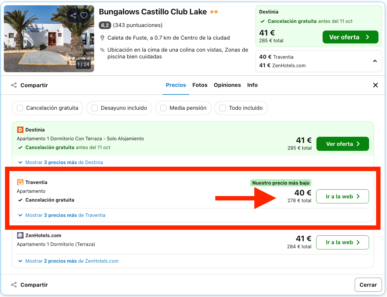 Fuerteventura: vuelos de ida y vuelta + 7 noches desde 182€ p.p.