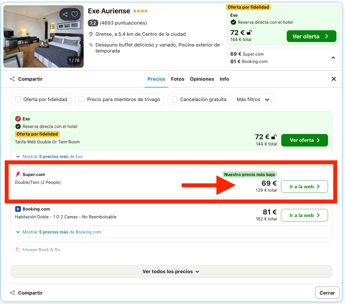Ourense: fin de semana en un hotel 4* desde 33€ p.p./noche