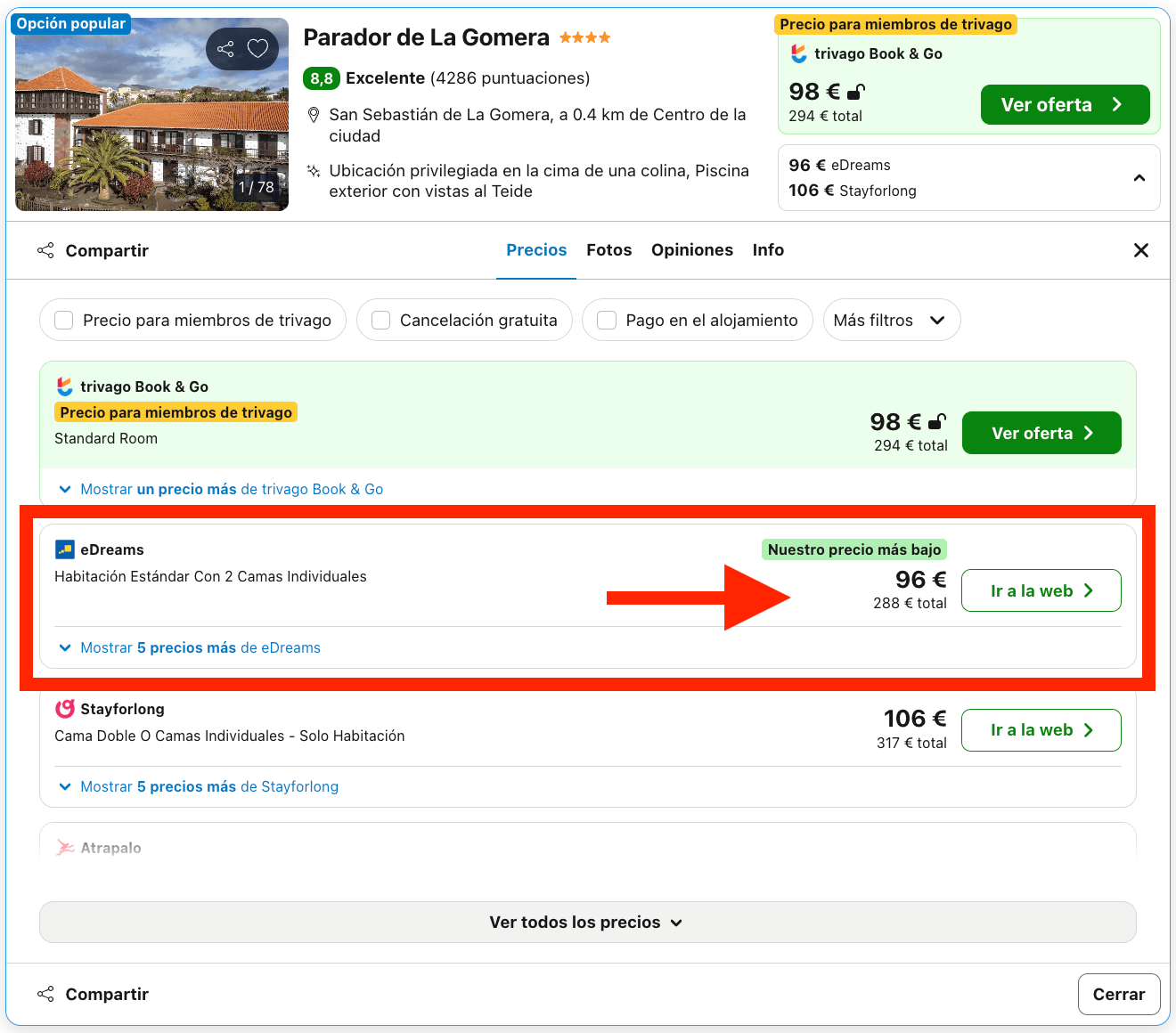 Parador en una isla mágica que tiene un ecosistema único en el mundo por 48€