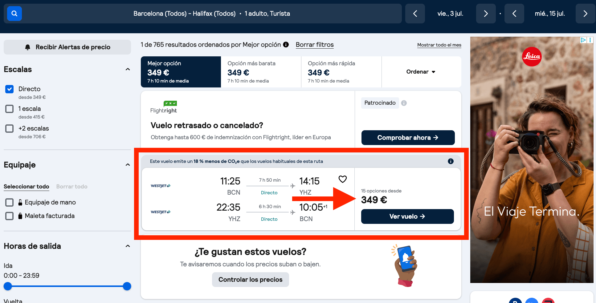 Vuelos directos a Nueva Escocia (Canadá) desde 349€ ida y vuelta por persona