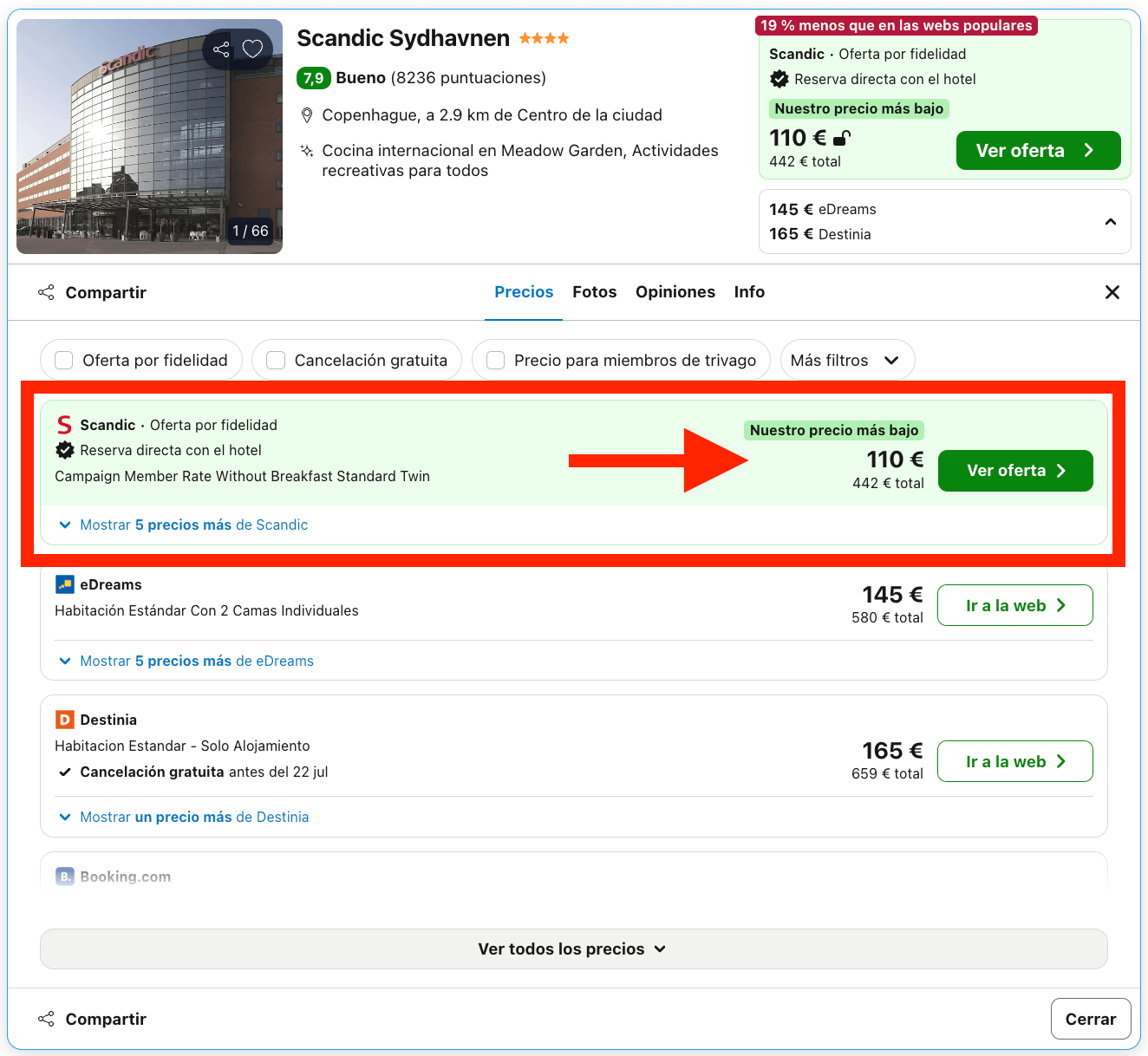 Copenhague: acogedor hotel 4* desde 55€ p.p./noche