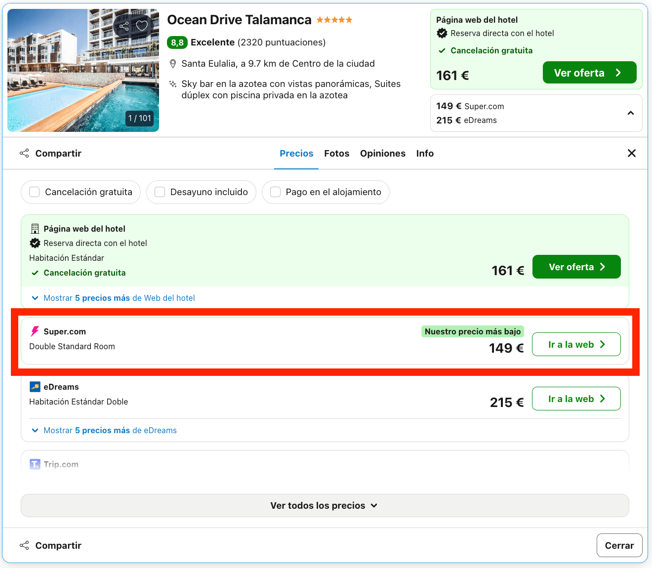 Escapada de lujo a Ibiza: hotel 5* a un paso de la playa desde 74€ p.p./noche