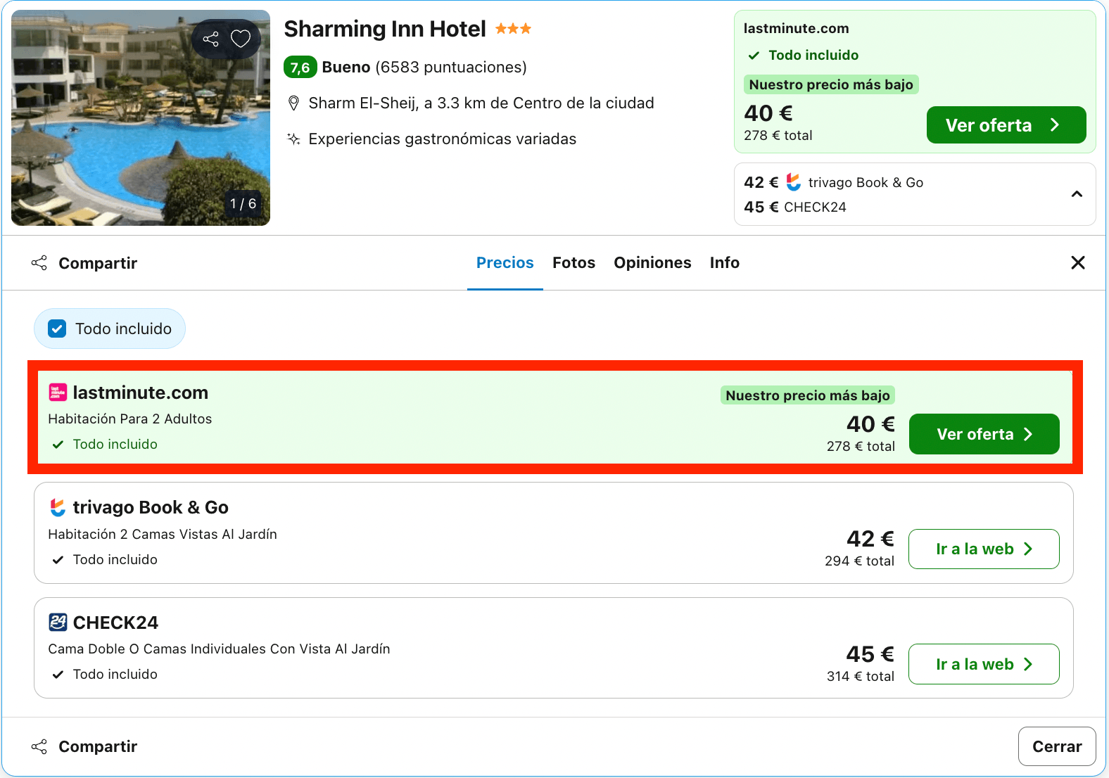 7 noches en un hotel con régimen de todo incluido desde 139€ por persona