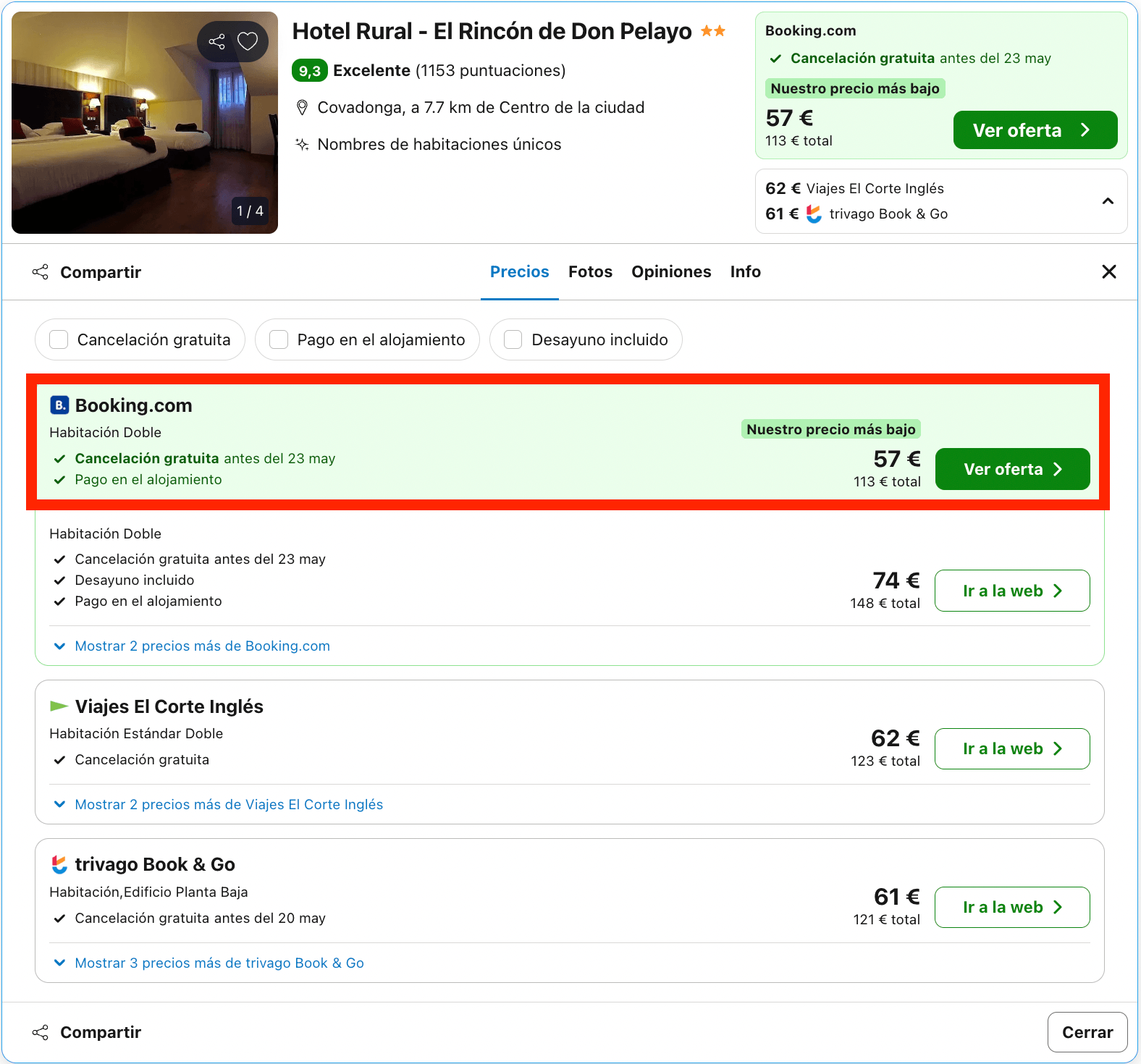 Escapada romántica a los Picos de Europa: hotel rural desde 28€ p.p./noche
